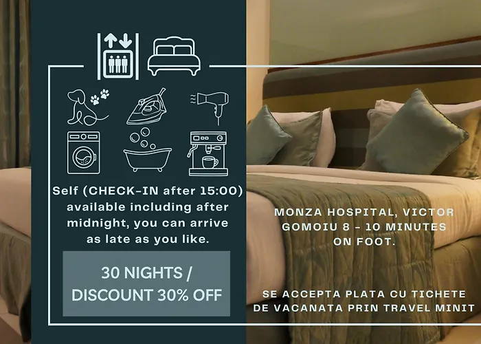 Studio Inn, Monza Hospital, National Arena, Monza Hospital, Late Check-out Available アパート *